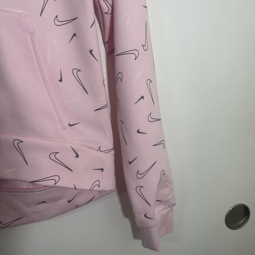 Girls Pink Nike Hoodie Sweatshirt Sz L 10-12 - Picture 3 of 9